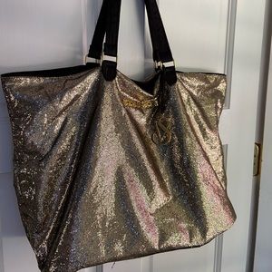 Gold sequin Victoria’s Secret tote